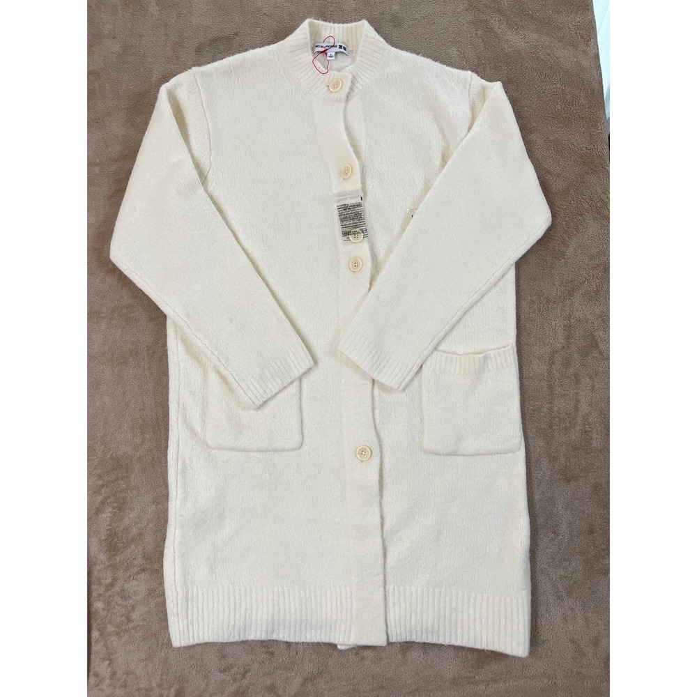 Uniqlo X Ines De La Fressange Long Knit Cardigan Sweater Women L Ivory White